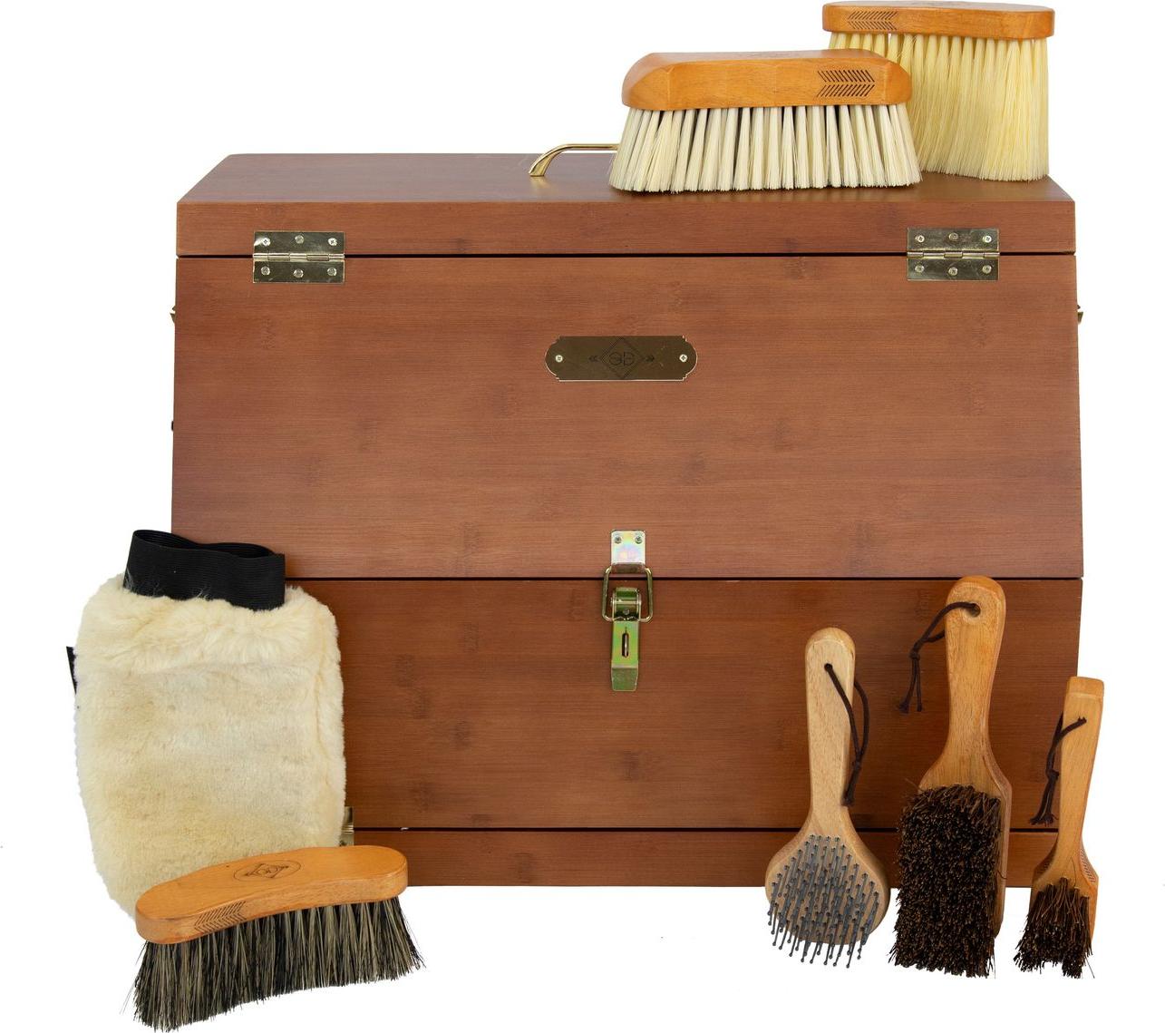 Grooming Deluxe Show Grooming Box Set, Farbe:braun