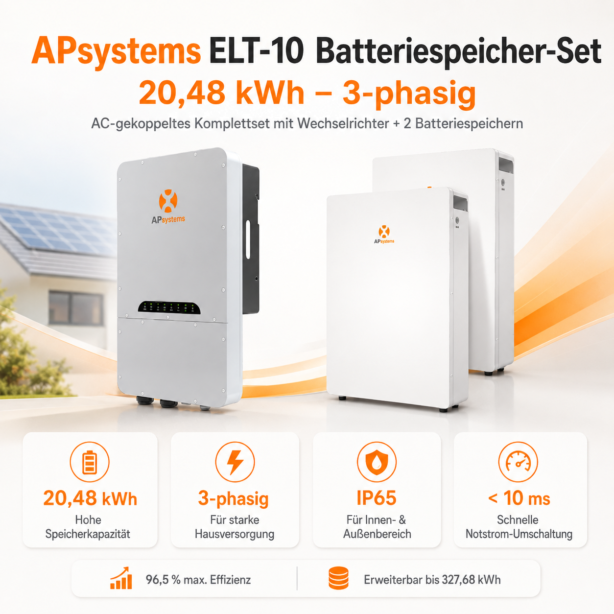 APSystems ELT-10 Batteriespeicher-Set – 20kWh – 3-Phasig