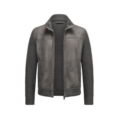 Blouson MILESTONE "MSCervo", Herren, Gr. 50, grau (anthrazit), Jacken Blouson, mit modernen Materialien