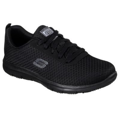 Berufsschuh SKECHERS "Ghenter-Bronaugh Schnürschuh" Gr. 38, schwarz, 38, Textil, Synthetik, Textil, Schuhe, Schnürschuh für Gastronomie mit Skechers Memory Foam Innensohle