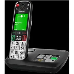 Gigaset EASY 500A Seniorentelefon schwarz, Telefon, Silber, Schwarz
