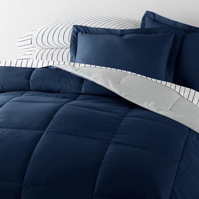 Becky Cameron 7pc Solid Reversible Comforter Bundle