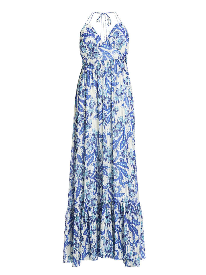 SWING Kleid in Hellblau/ Weiß - 40