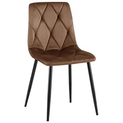 CLP Esszimmerstuhl Clairton Samt   Farbe: braun, Material: Samt