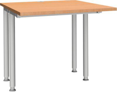 Schäfer Shop Genius Schreibtisch MODENA FLEX, Breite 800 mm, beidseitig verkürzt, Buche