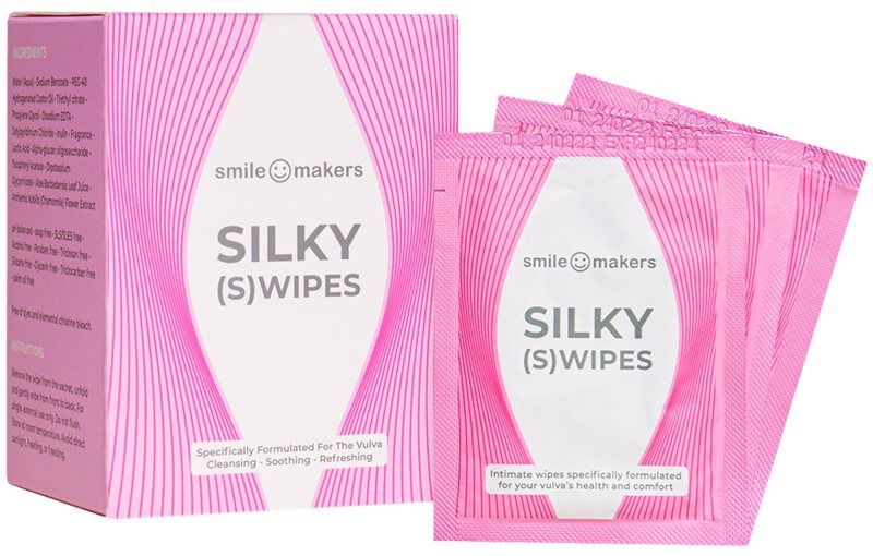 Smile Makers Silky Swipes intimate cleansing wipes 12 pc