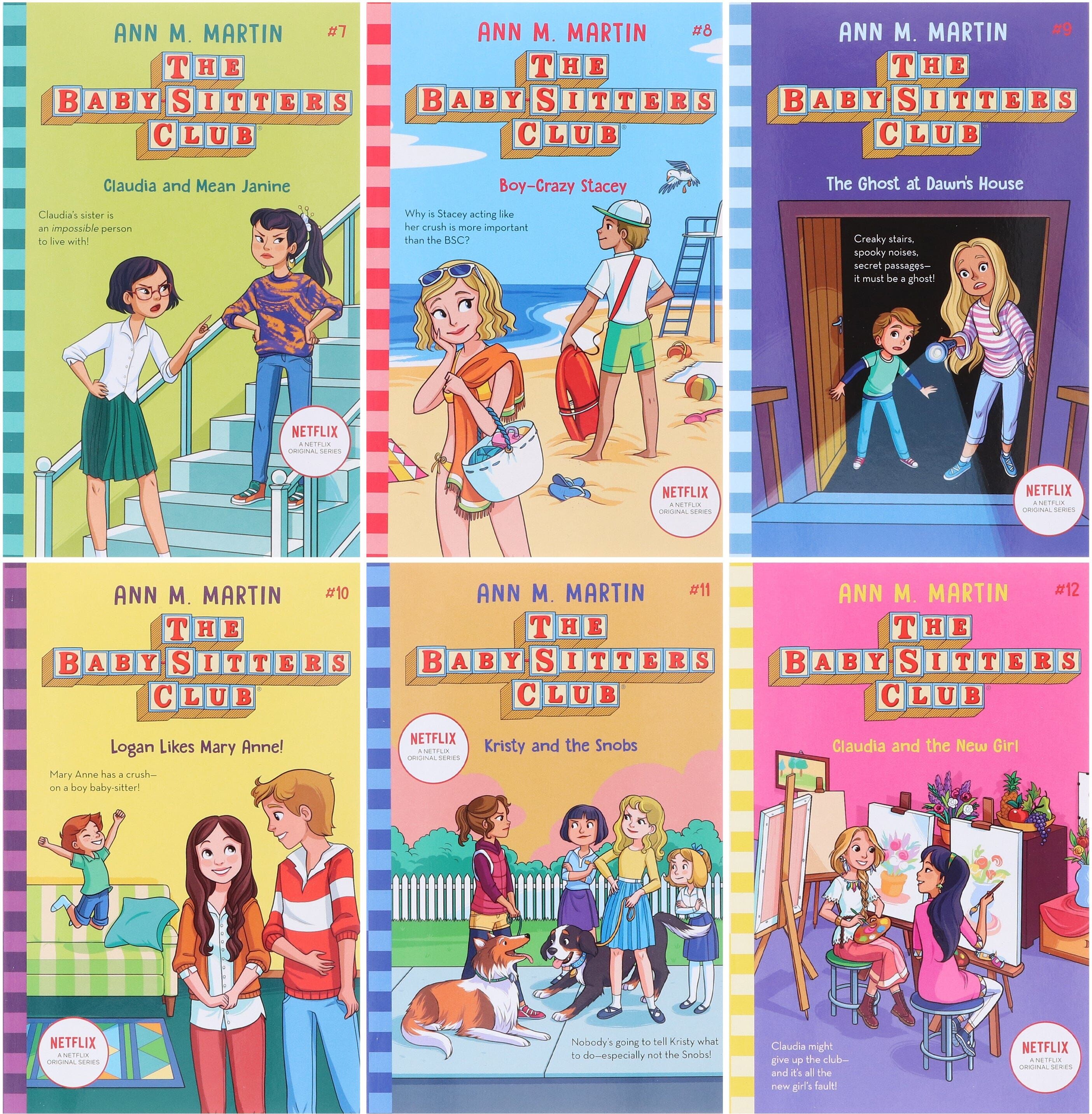The Babysitters Club Series (Vol 7-12) by Ann M. Martin 6 Books Collection Set - Ages 5+ - Paperback Scholastic UK