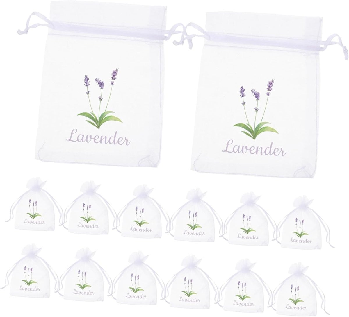 20 stuks Organza Zakjes Wit - Lege Geurzakjes met Trekkoord Sluiting