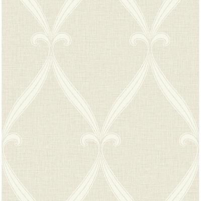 Seabrook Designs Tulip Frame Ogee Unpasted Wallpaper