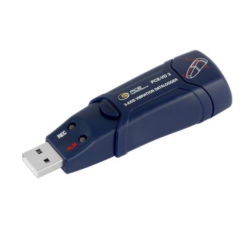 PCE Instruments Vibrationsmessgerät PCE-VD 3 |FFT Frequenzanalyse |MB ±16g |Genauigkeit ±0,5g |8Mbit Speicherkapazität