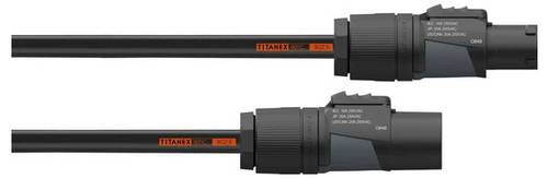 Cordial 14960 Strom Verlängerungskabel 16A Schwarz 0.75m H07RN-F 3G 2,5mm²