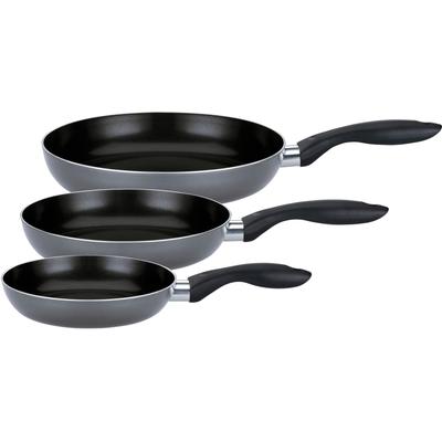 Pfannen-Set GSW "Bratfit", grau, Ø:28cm, Pfannen, mehrfache, pflegeleichte Antihaft-Versiegelung