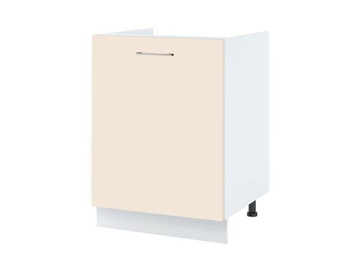 Meuble sous-évier Lovia Vanille Mat 1 porte L 60 cm - Cuisineandcie