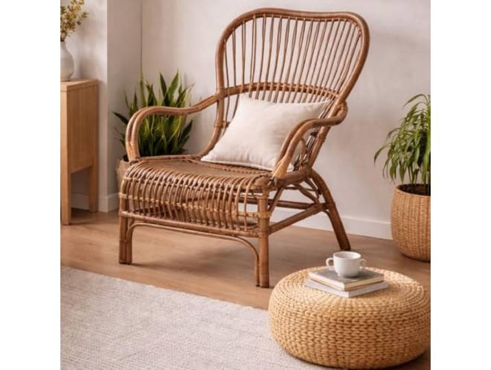 Natürlicher Rattan Sessel SUMATRA Antique-Brown Armlehnenstuhl Rattanstuhl