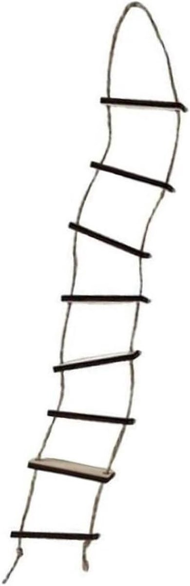 Houten Touwladder Miniatuur voor Tuindecoratie B/D/H: 15 x 8 x 2 cm