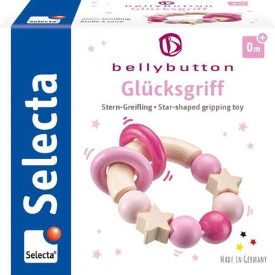 Selecta 64000 - bellybutton, Glücksgriff, Stern-Greifling, rosa, 7,5 cm