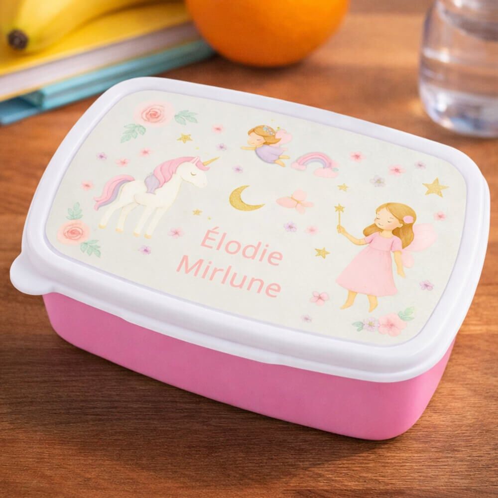 Ocadeau Boîte gouter rose licorne