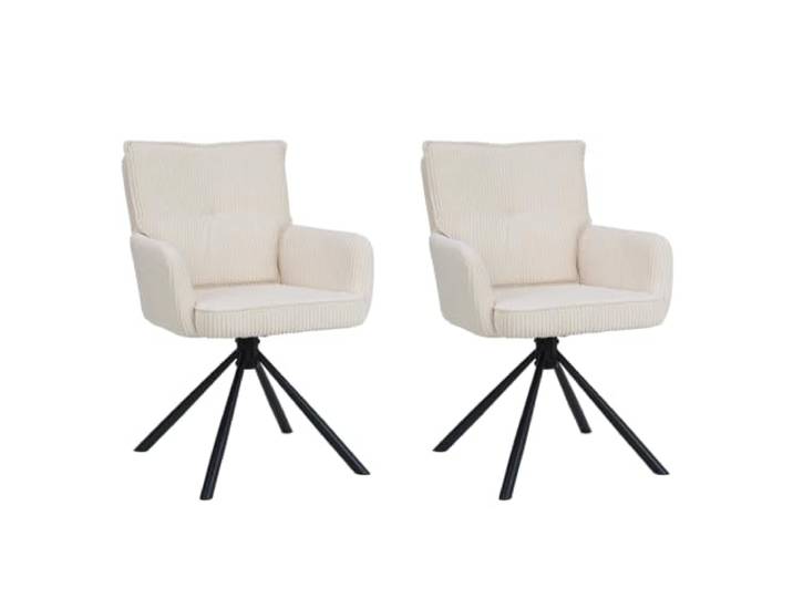 Les Choux Esszimmersessel mit 2 in Cordcreme