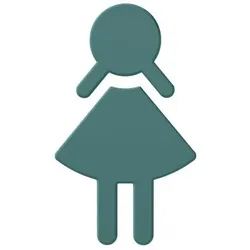 Hewi 801 Symbol Frau 801.91.02055 aquablau, selbstklebend