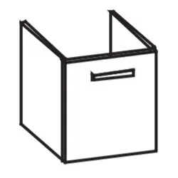 Artiqua 411 Waschtischunterschrank für Vero 045450, Stahlgrau, 411-WUT-D17-R-7142-88 411-WUT-D17-R-7142-88