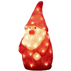 Konstsmide LED Acryl Weihnachtsmann, 40 warm weiße Dioden, 24V, Außen (IP44), weißes Kabel - 6243-103