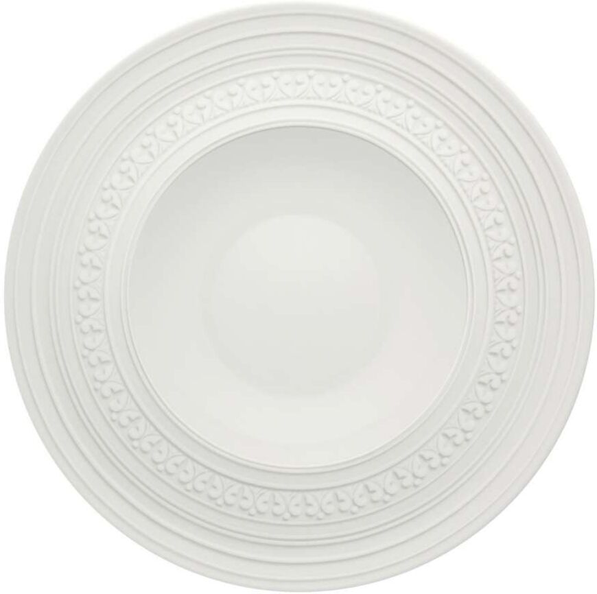 Vista Alegre Plato hondo Ornament . Blanco