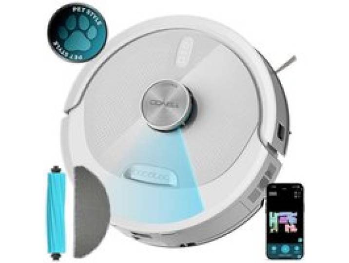 Cecotec Robot Aspirateur et Laveur de Sol avec Navigation Laser Conga M80 Pearl. Succion Moteur 25000Pa Autonomie 240min