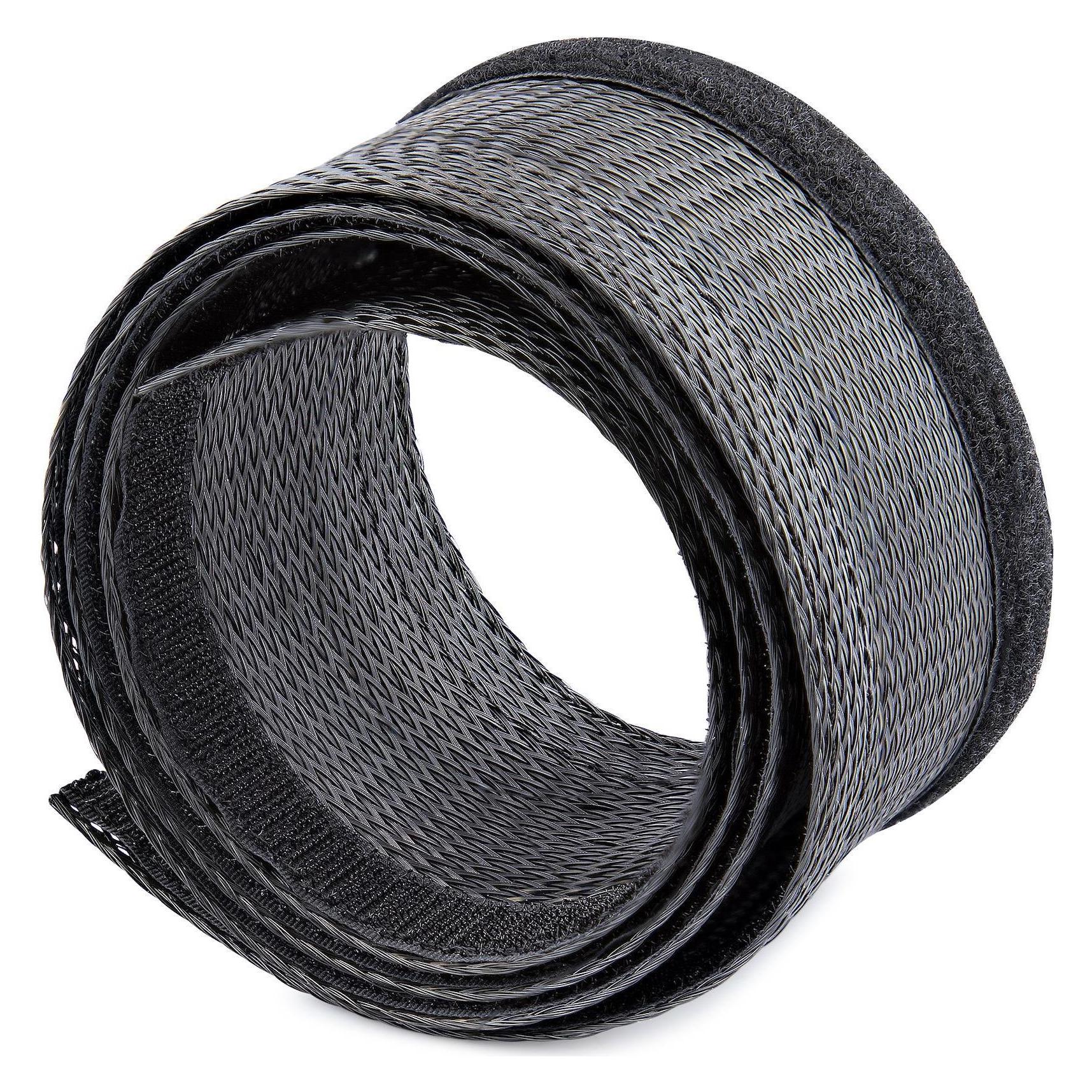 StarTech com WKSTNCMFLX, Kabelmuffe, Nylon, Polyester, Schwarz (Kabelschlauch, 300 cm) (WKSTNCMFLX)