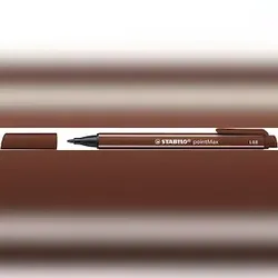 STABILO Filzschreiber pointMax braun, 0,8mm Strichstärke, Nylonspitze, Kappe