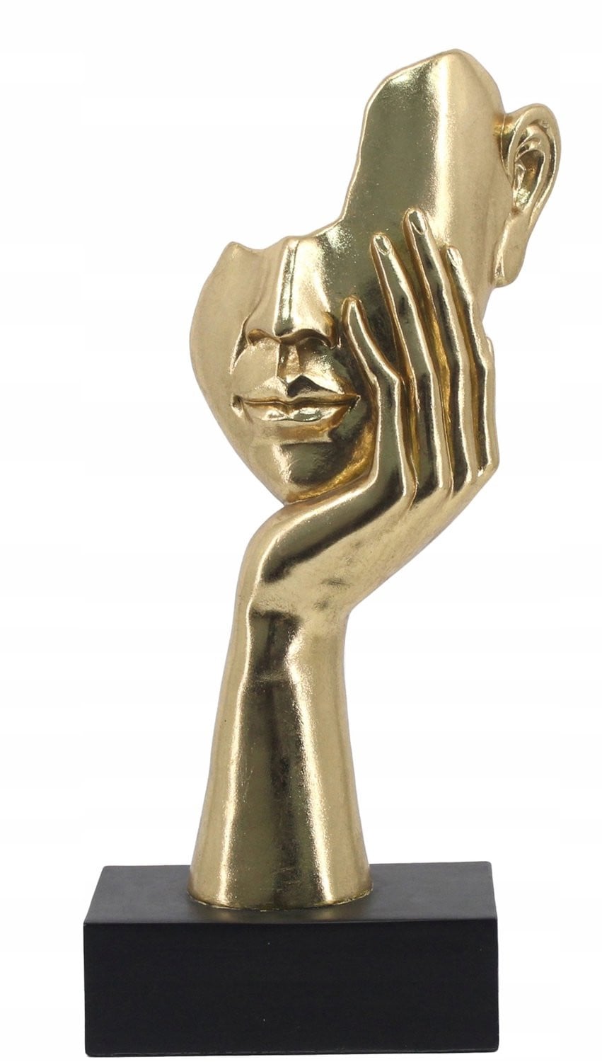 Gouden Decoratieve Masker Figuur - Moderne Kunst Decoratie voor op tafel