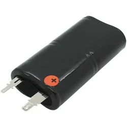 AccuCell Notleuchtenakku NiMH 4,8V 3000mAh L2x2 Sub-C mit Faston-Anschluss passend für Zumtobel 04797089 (Akku), Akku Ladegerät