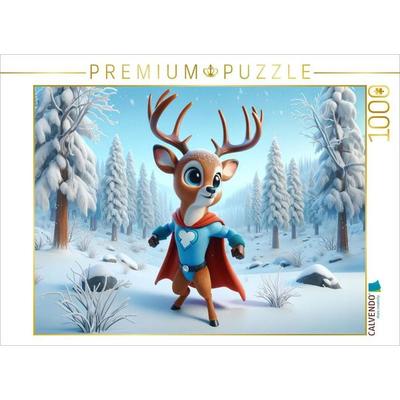 CALVENDO Puzzle Ein frostiges Superheldenabenteuer | 1000 Teile Lege-Größe 64x48cm Foto-Puzzle für glückliche Stunden