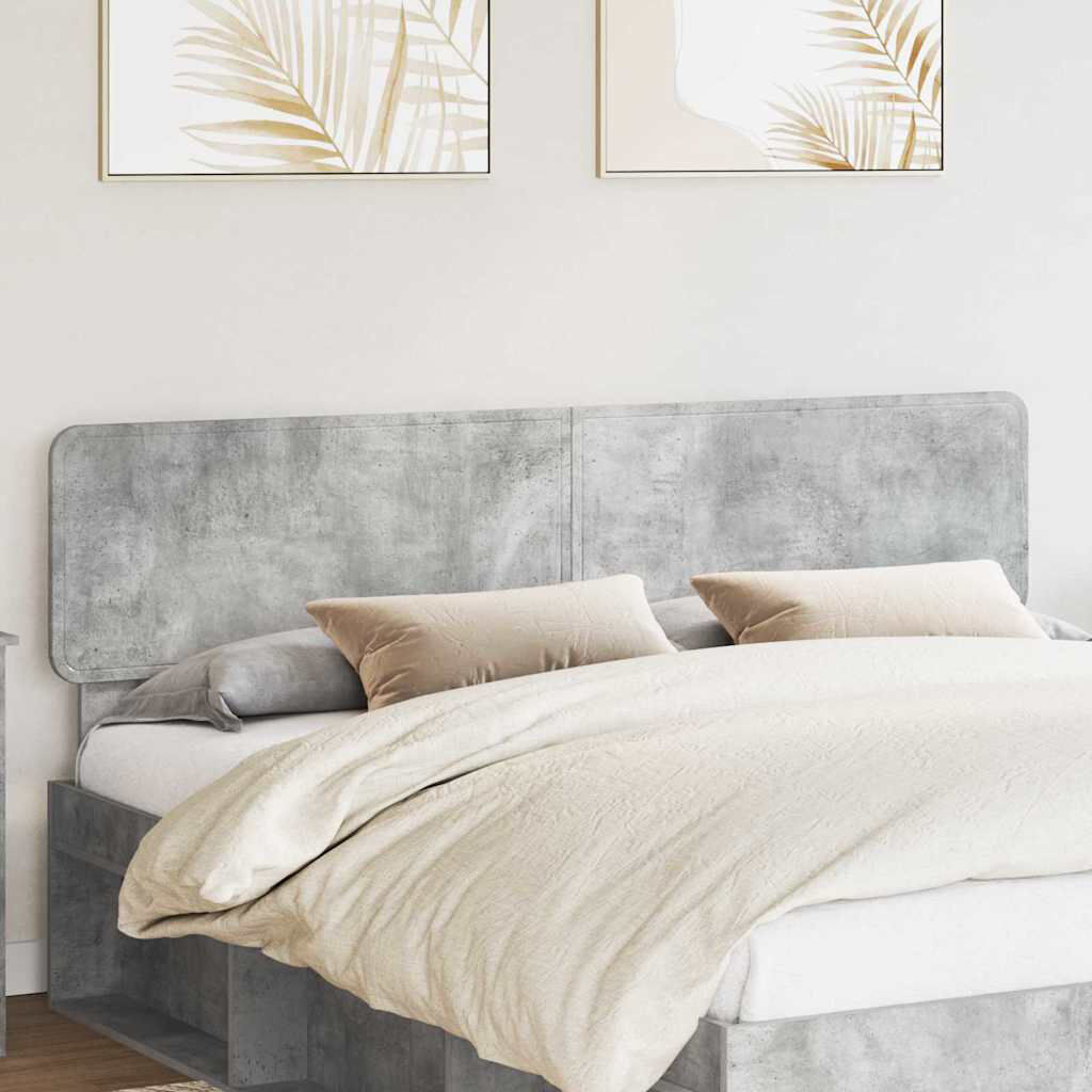 17 Stories Panel Headboard Concrete Grey California King