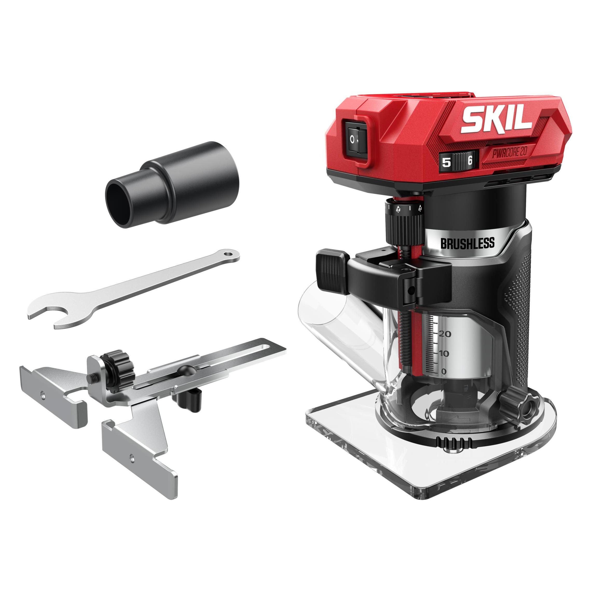 Skil VA1E3170CA Accu edge Oberfräse 20V Compact bürstenlos exkl. Akkus und Ladegerät (Kantenfräse, Oberfräse) (VA1E3170CA)