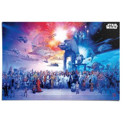 Poster REINDERS "Star Wars - universe", blau (farbe bild(er): blau), B:91,5cm H:61cm T:0,1cm, Papier, Bilder, Poster