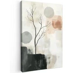 LEINWANDBILD Wabi sabi - Beige - Pflanze Wanddeko 40x60 cm
