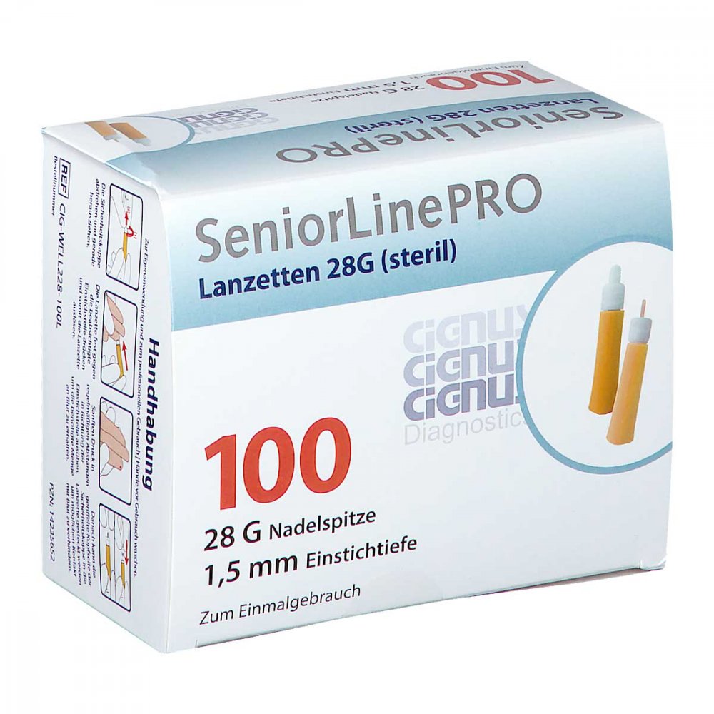 Cignus Diagnostics GmbH Seniorline Pro Lanzetten 28 G 1,5 mm 14235652