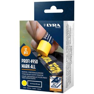 Lyra Reifenmarker Profi 4950, gelb, Durchmesser 15 mm, 12 Stück