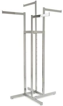 Econoco - K85 - 4-Way Chrome Rack with Straight Arms and Rectangular Tubing Sold Individually