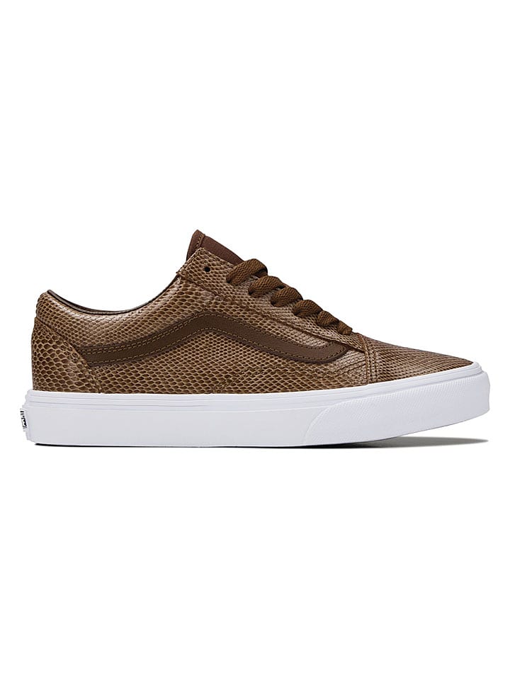 Vans Leder-Sneakers "Old Skool" in Braun - 35