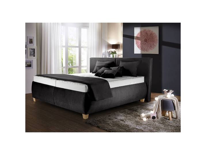 Lit capitonné Hilda III 180 x 200cm Panneau aggloméré Gris/Anthracite