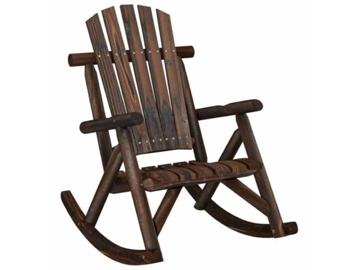 Makastle Garten-Schaukelstuhl Massivholz Fichte 69x96x101 cm