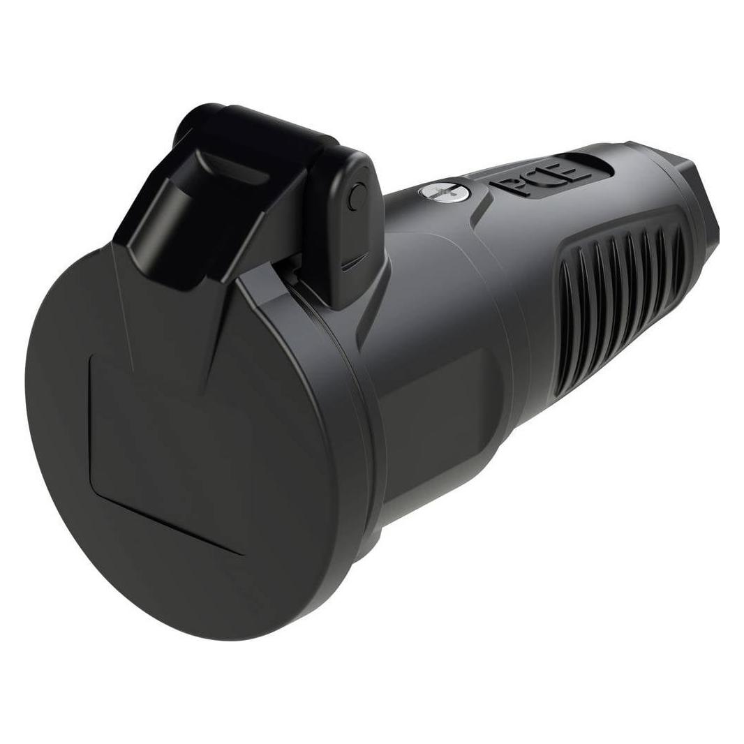 PCE PC Electric 2512-ssc Schutzkontaktkupplung Gummi 250 V Schwarz IP54 (2512-ssc)