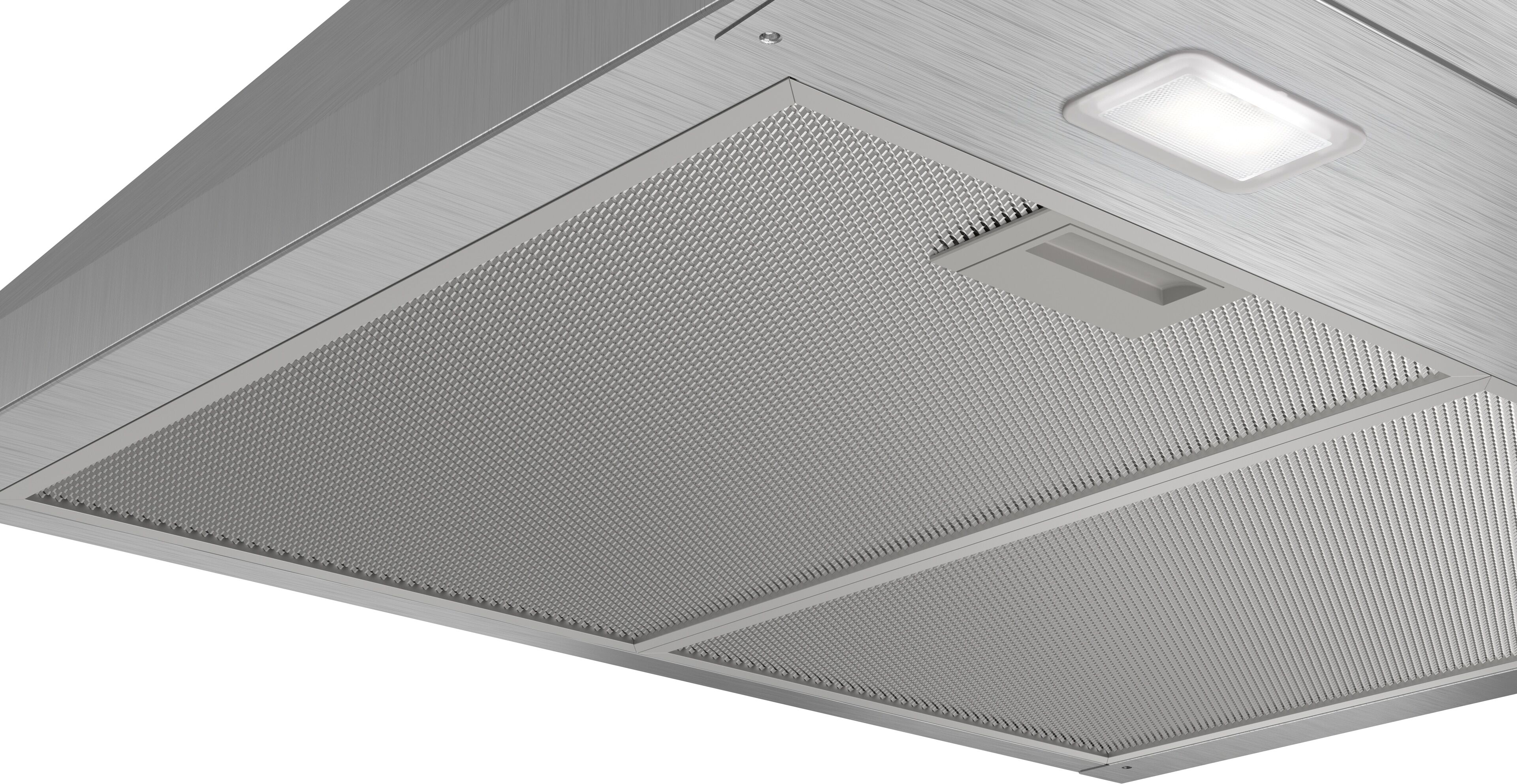 Bosch Wandhaube "DWP65BC51", Energieeffizienz: B, silber (edelstahlfarben), B:60cm H:24,6cm T:50cm, Dunstabzugshauben, LED Belichtung und einfach zu reinigender Metall-Fettfilter, Wandhaube