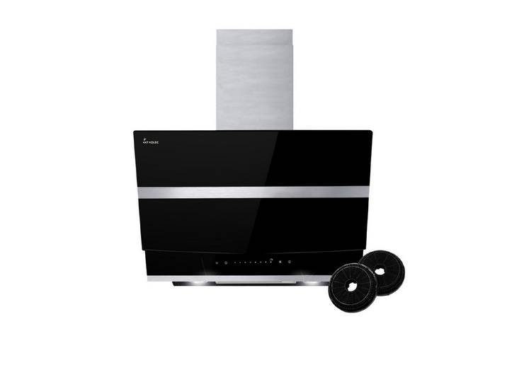 KKT KOLBE Wandhaube Dunstabzugshaube 60cm HERMES6005S Kopffreihaube / 60cm / Edelstahl / schwarzes Glas / LED / Sensortasten