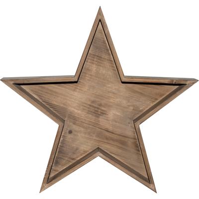 Dekostern "Weihnachtsstern, Quania, Weihnachtsdeko", braun, B:60cm H:60cm T:6cm, Holzwerkstoff, MYFLAIR MÖBEL & ACCESSOIRES, Dekosterne, aus Holz, Ø ca. 60 cm