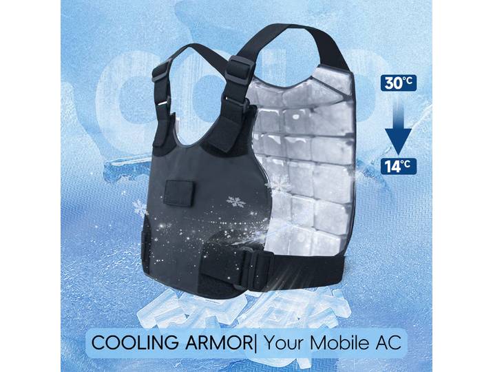 Gilet de réfrigération, dispositif de refroidissement PCM, gilet tactique, combinaison climatisée, combinaison de refroidissement, combinaison à température constante, été