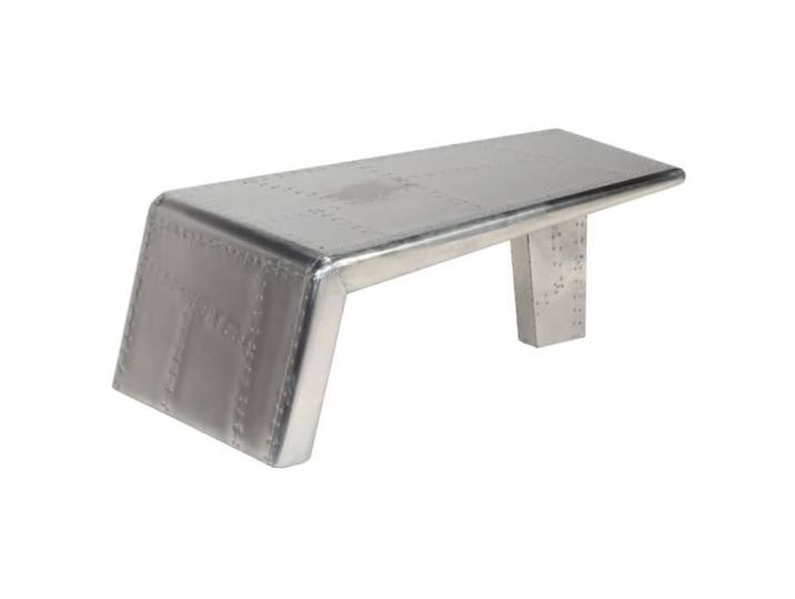 Table basse - ESTINK - Aviator - Aluminium poli - 95x55x35 cm - Style vintage industriel