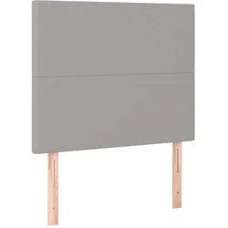 vidaXL Kopfteil Hellgrau 80x5x118/128 cm Stoff