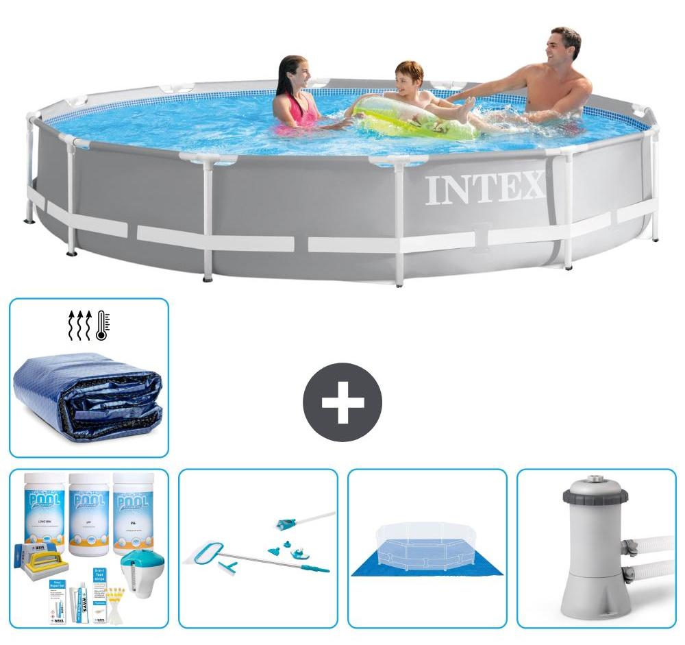 Prism Frame Pool Rund - 366x76 cm - 6-teilig S20532